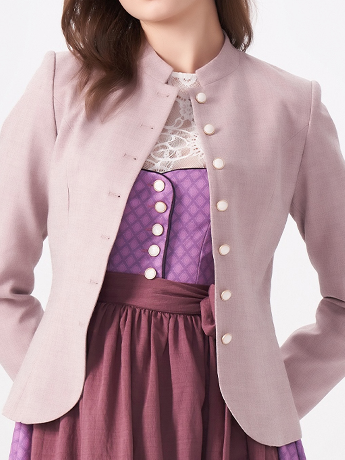 Elegantes Dirndl mit Reißverschluss in Lila