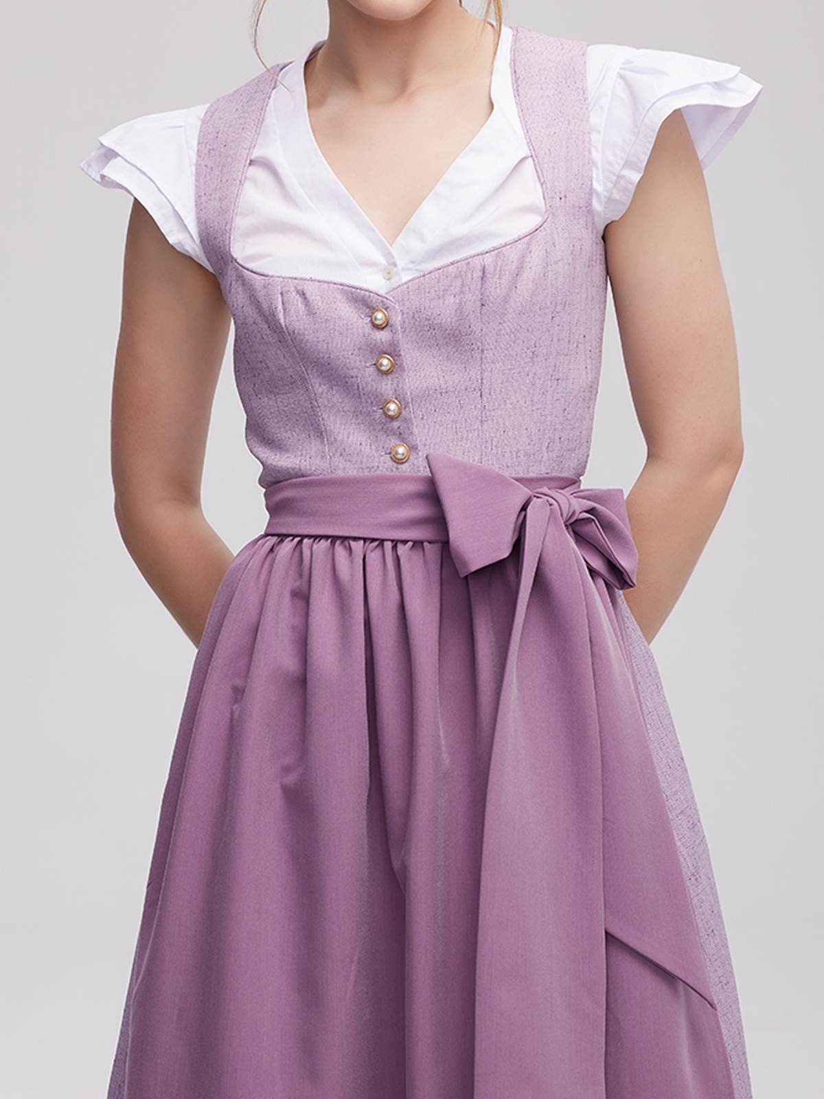 Lila Langarm Dirndlbluse