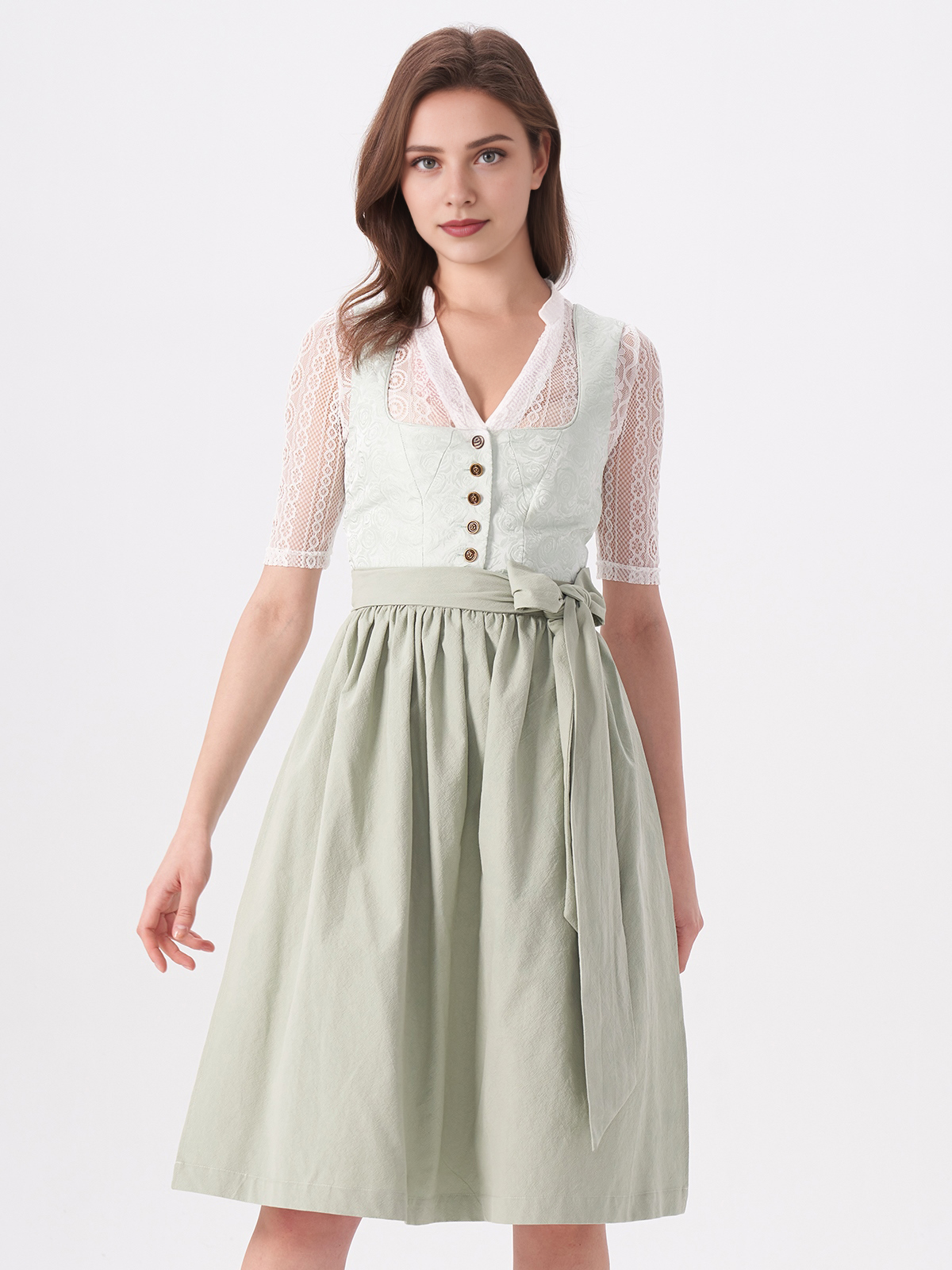 Grünes Midi Dirndl