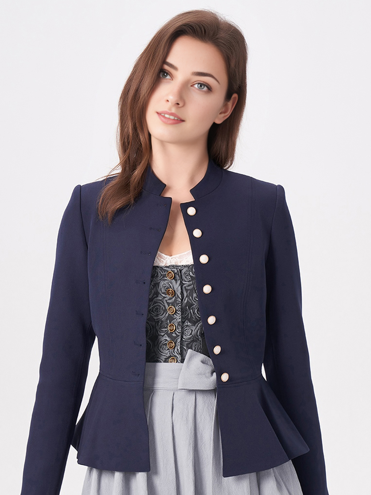 Elegantes Dirndl in Marineblau