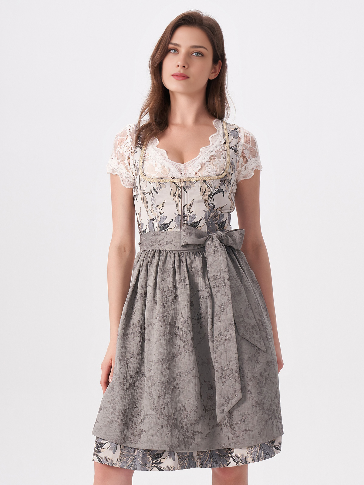 Traditionelle Lederhose in Grau